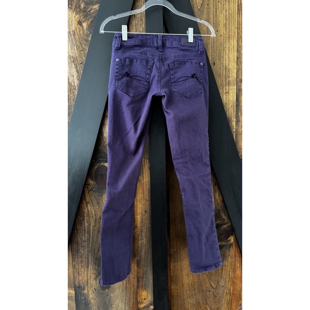 Dollhouse Vintage Y2K Juniors 00 Purple Slim Jeans - Picture 2 of 9
